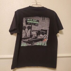 In-N-Out Burger Mens Black Graphic T-Shirt California Neon Car Print Size M